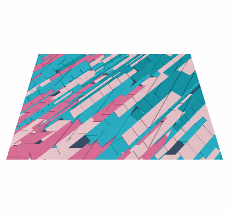 Soyut açısal desen geometrik pvc halı - TenStickers