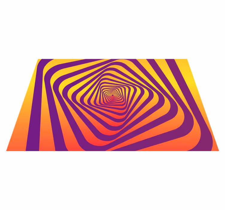 Modern sanat renkli girdap modern vinil halı - TenStickers