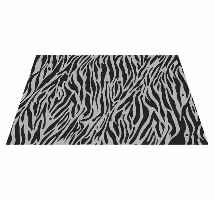 Zebra desenli çizgiler hayvan baskı pvc halı - TenStickers
