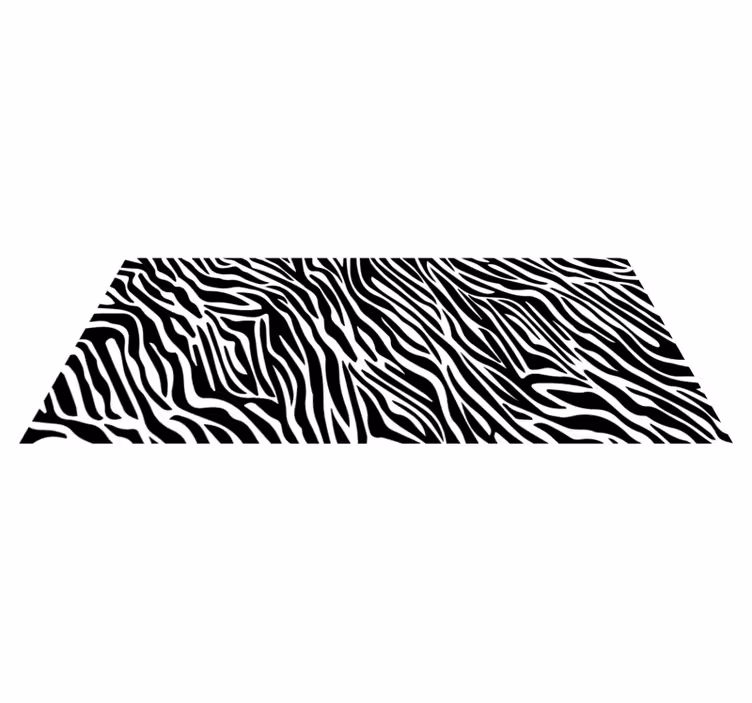 Ince zebra çizgili hayvan baskı vinil halı - TenStickers