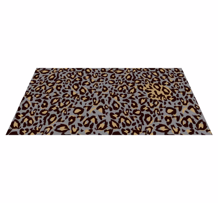 Gri leopar deseni hayvan baskı pvc halı - TenStickers