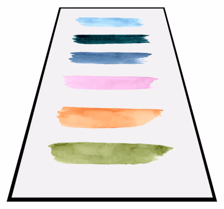 Suluboya çizgiler minimalist pvc halı - TenStickers