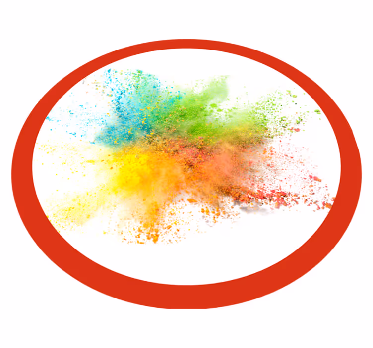 Toz boya renkli yatak odası halısı - TenStickers