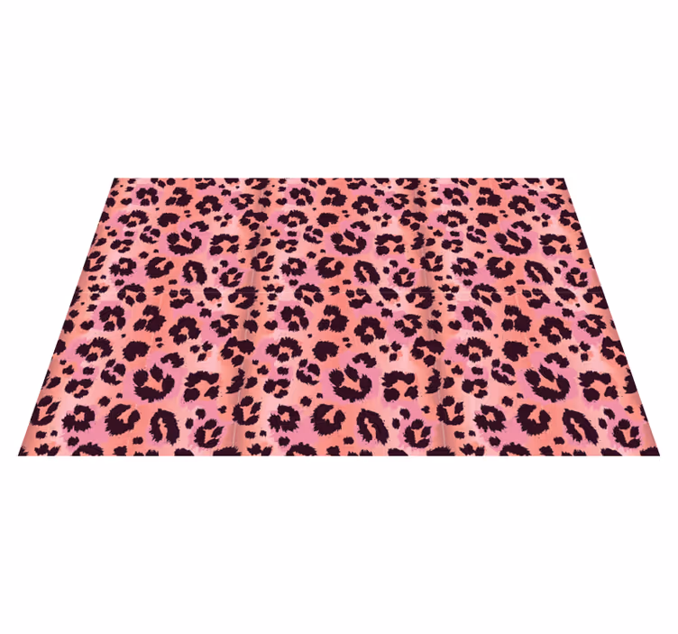 Pembe leopar hayvan baskı vinil halı - TenStickers