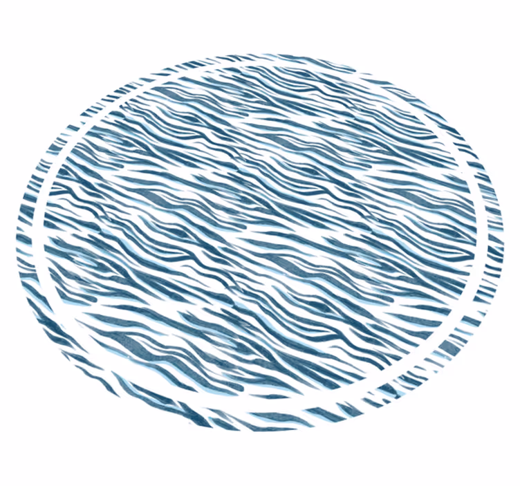 şık zebra dalgası hayvan baskı pvc halı - TenStickers