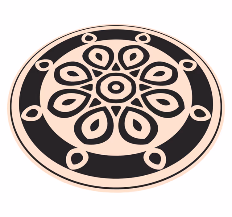 Zarif dairesel motif mandala pvc halı - TenStickers