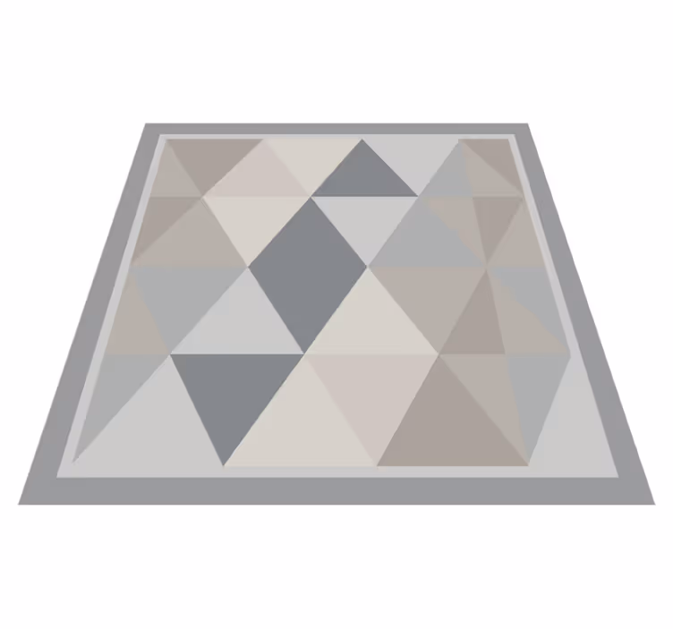 Gri pantone üçgenler nordic vinil halı - TenStickers