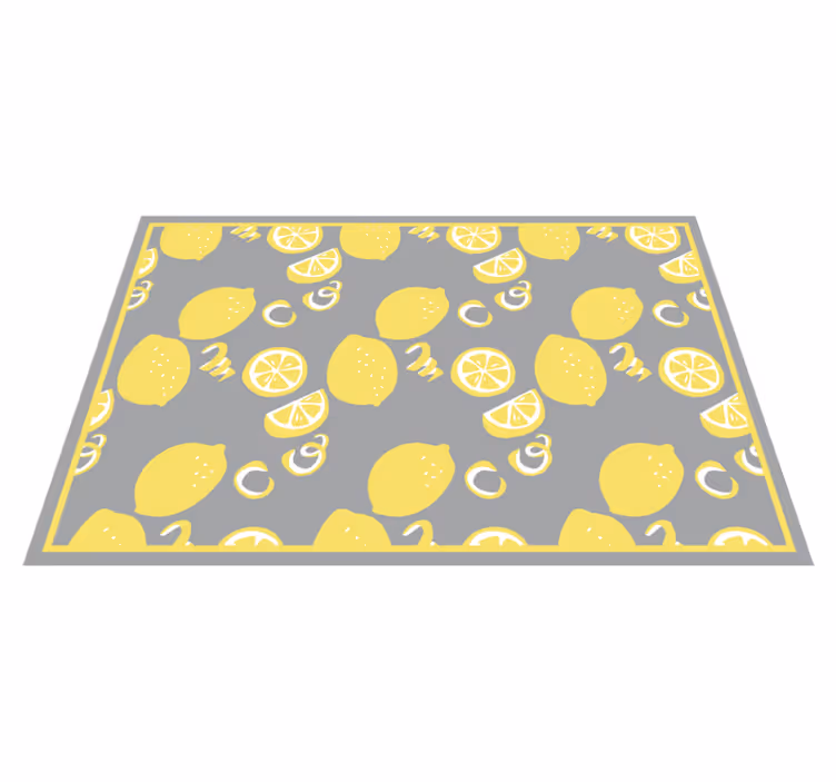 Pantone limon mutfak yer karoları - TenStickers