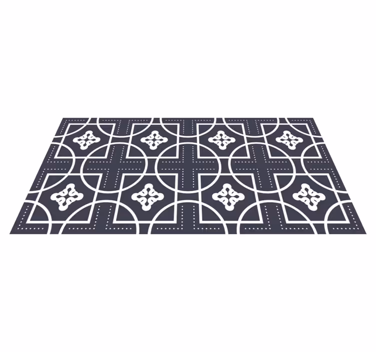 Geometrik şekiller karo efekti vinil halı - TenStickers
