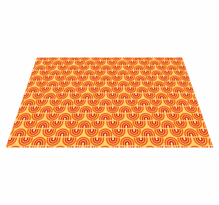 Renkli dalga deseni geometrik pvc halı - TenStickers