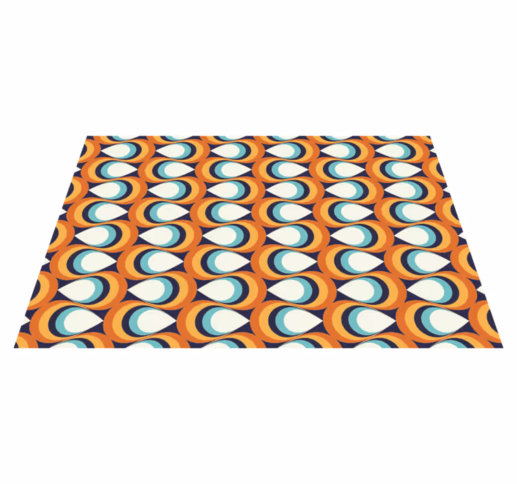 70'lerin sivri çember desen vintage kilim - TenStickers