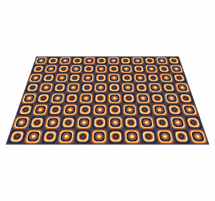 Retro daire deseni oturma odası pvc halı - TenStickers