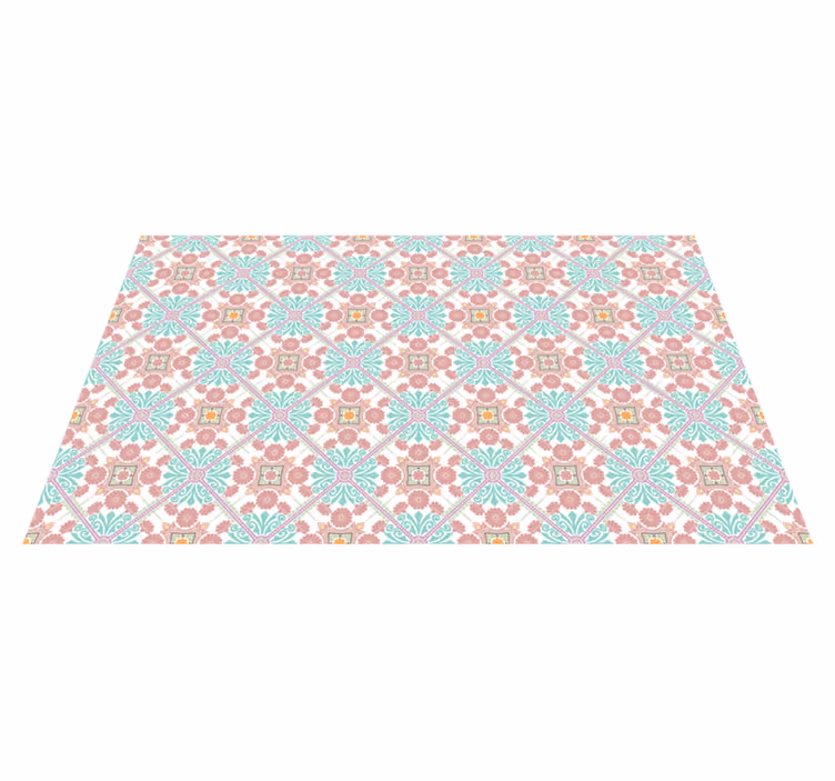 Pembe mandala fayans karo halı - TenStickers