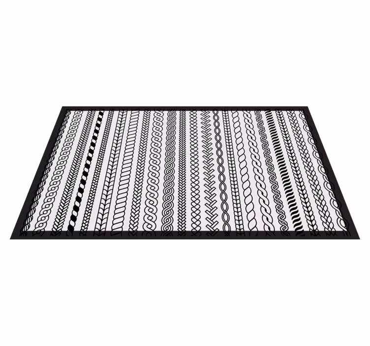 örgü geometrik minimalist vinil halı - TenStickers