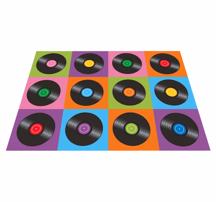 Mutfak vinil disk plakaları vinil halı - TenStickers