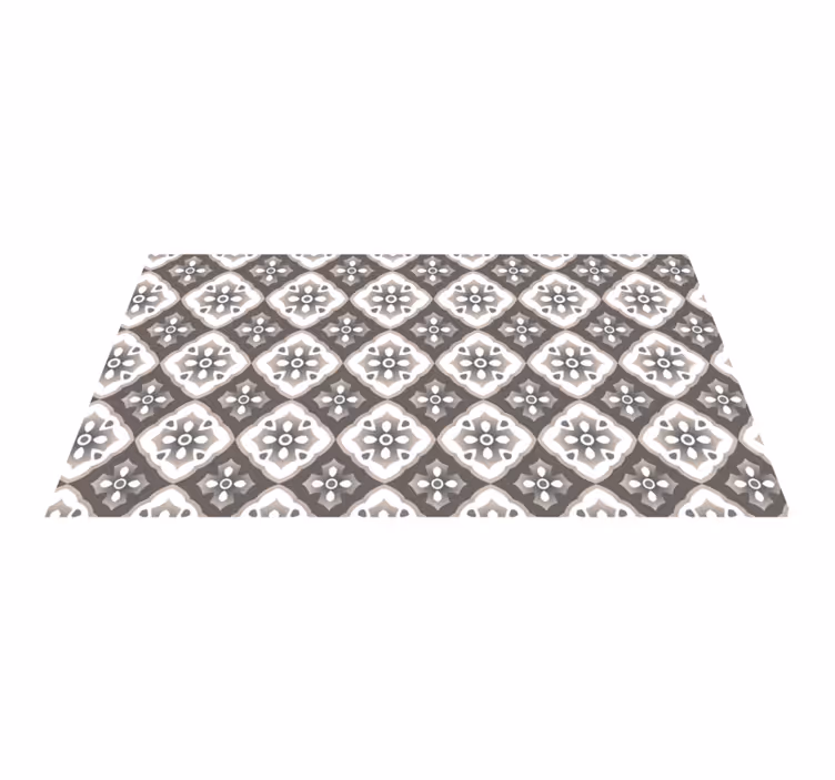 Geometrik desenli fayanslar mutfak pvc halı - TenStickers