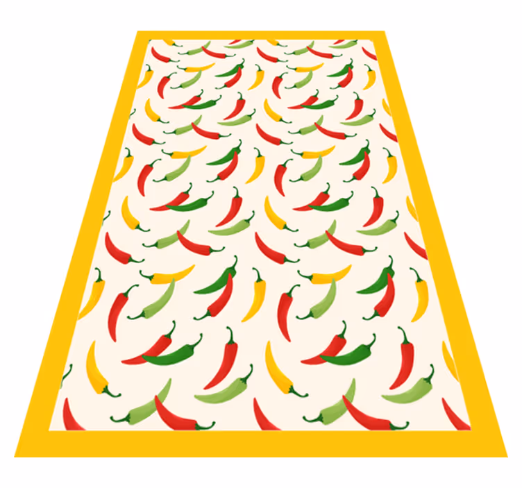 Acı biber motifi mutfak pvc halı - TenStickers