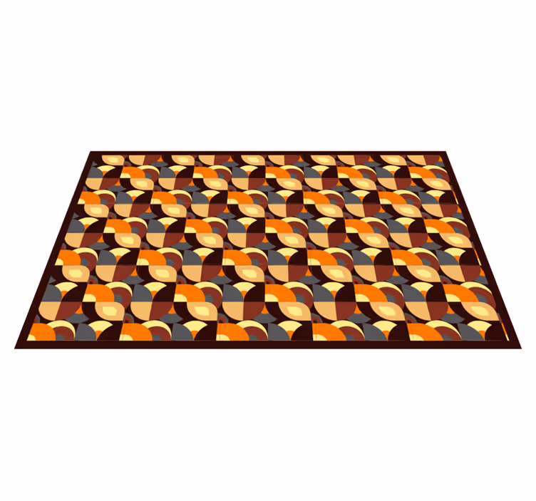 70'lerin pop geometrik şekiller vintage kilim - TenStickers