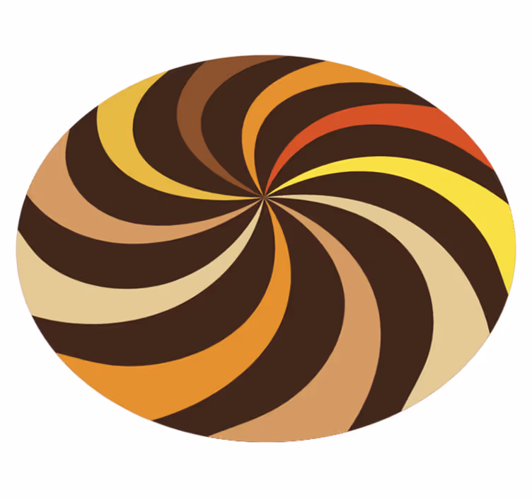 Spiral renk patlaması çizgili pvc halı - TenStickers
