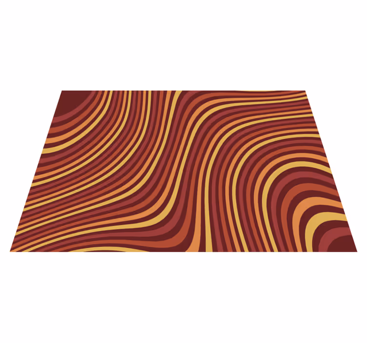 70'lerin pop gökkuşağı dalgaları vintage kilim - TenStickers