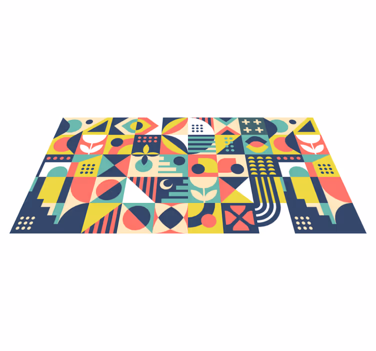 Geometrik pvc halı canlı Şekiller - TenStickers
