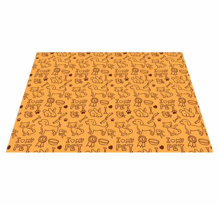 Hayvan pvc halı - hayvan sevgisi deseni - TenStickers