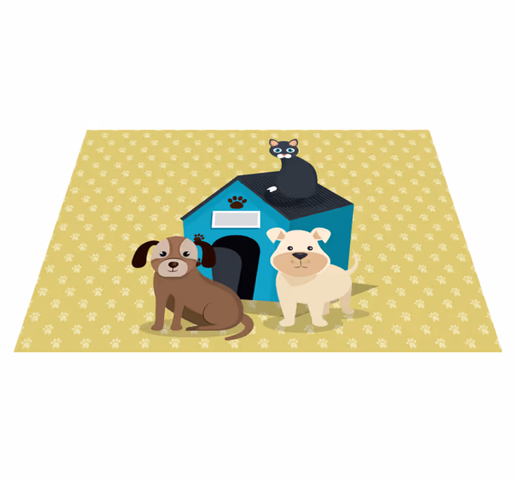 Evde köpekler Hayvan pvc halı - TenStickers