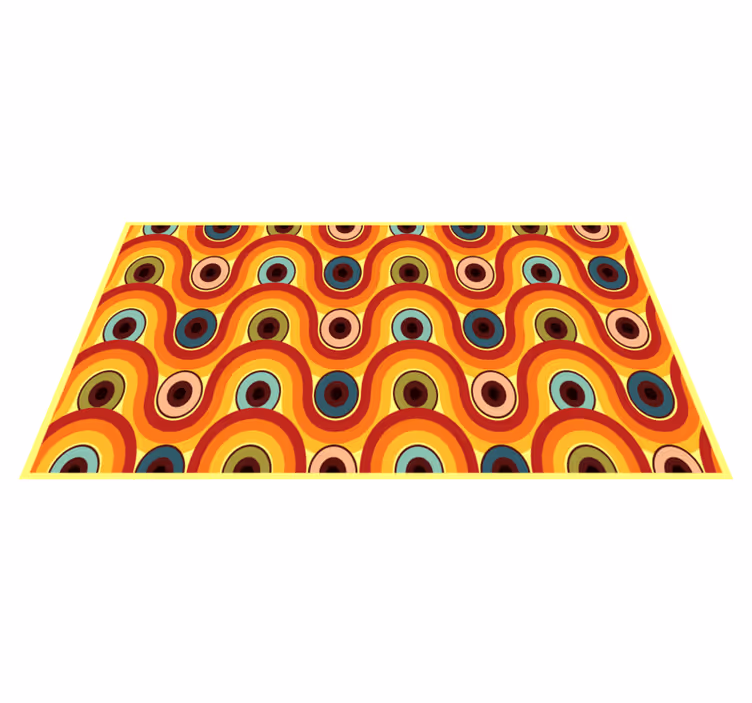 70'li daireler geometrik kilimler - TenStickers