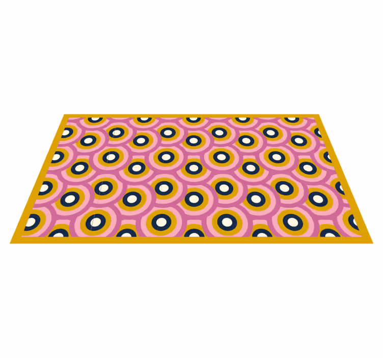 Dairesel renk füzyonu geometrik pvc halı - TenStickers