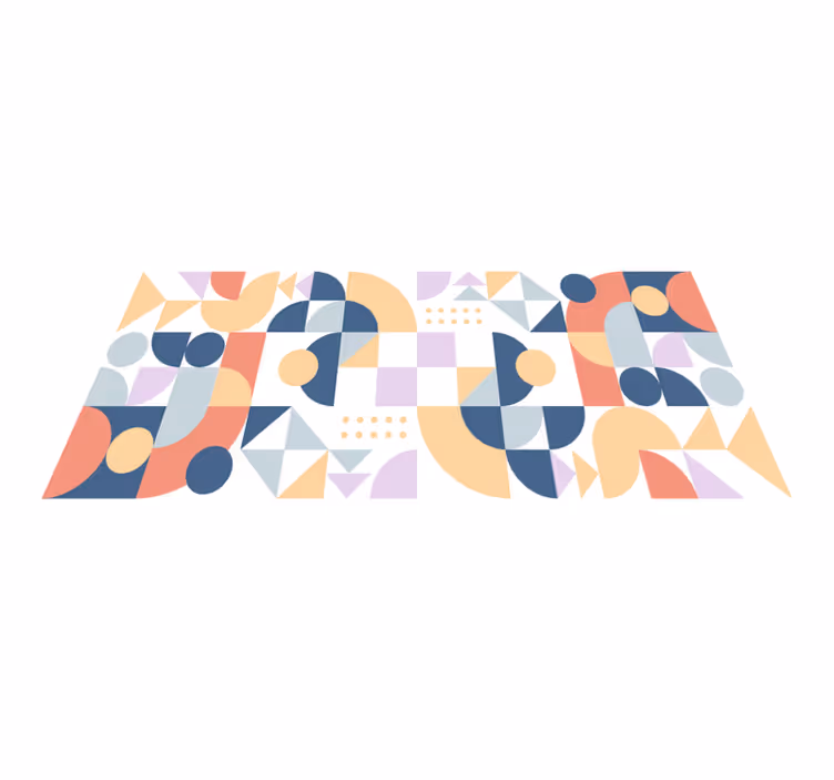 70'lerin çemberi geometrik kilimler oluşturuyor - TenStickers