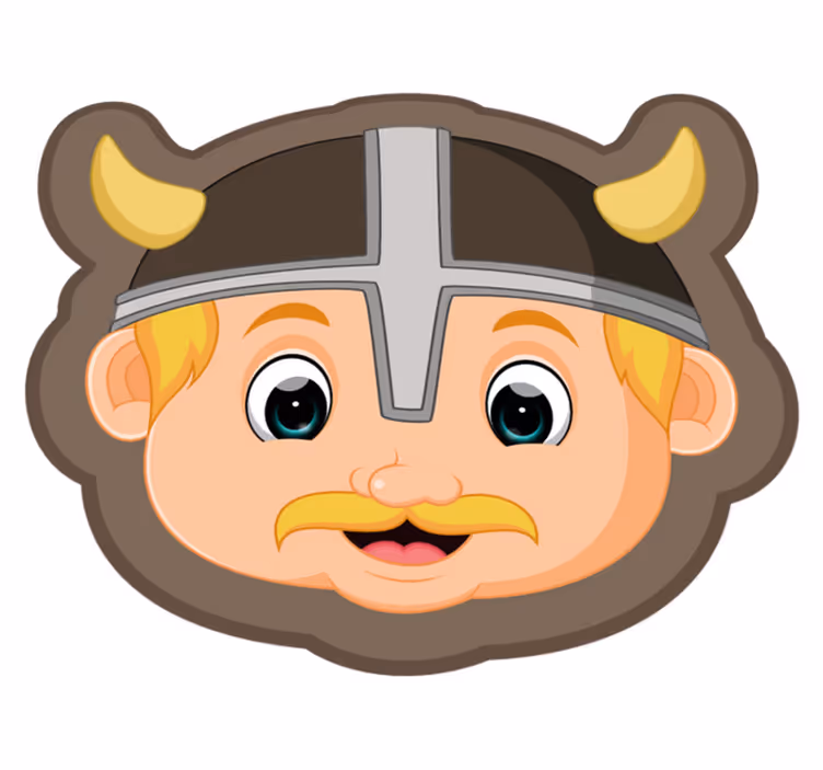 Sarışın viking karakteri çocukta pvc halı - TenStickers