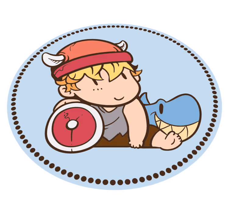 çocuk viking savaşçısı çocukta pvc halı - TenStickers