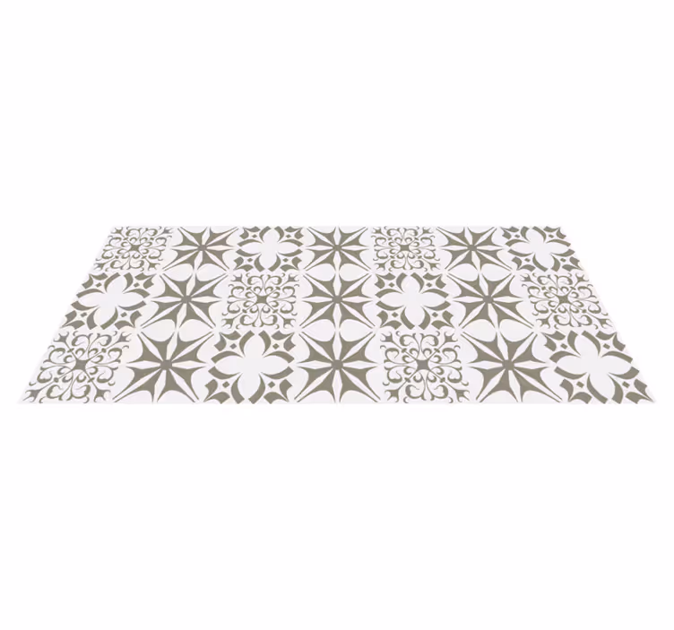 Yıldız desenli fayans mozaic pvc halı - TenStickers