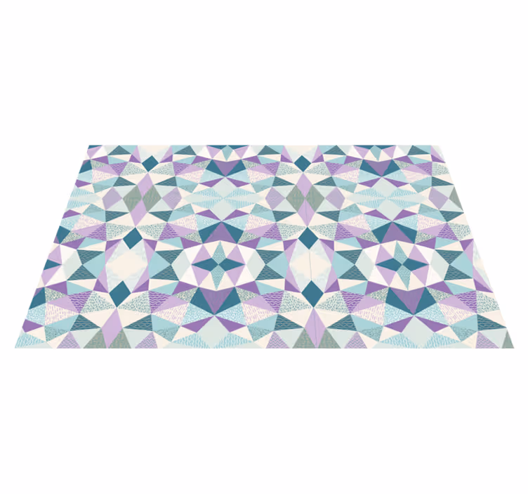 Soyut patchwork karo etkisi vinil halı - TenStickers