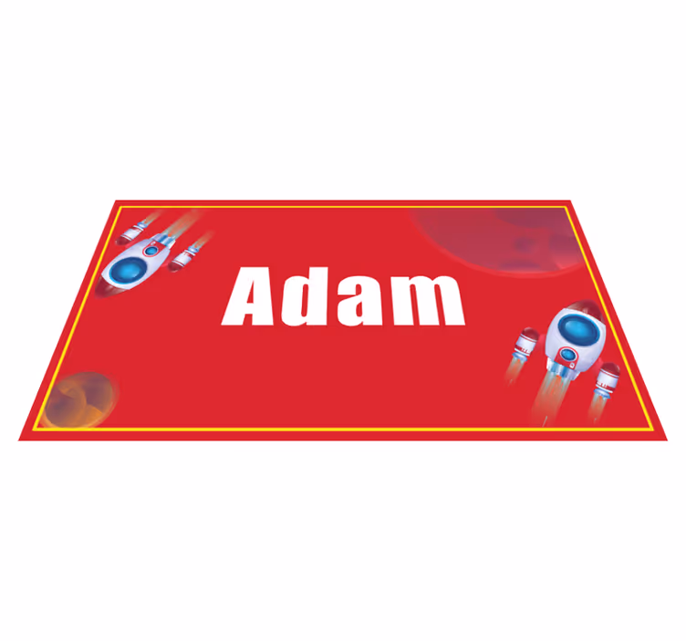 özel isimli roket pvc halı - TenStickers