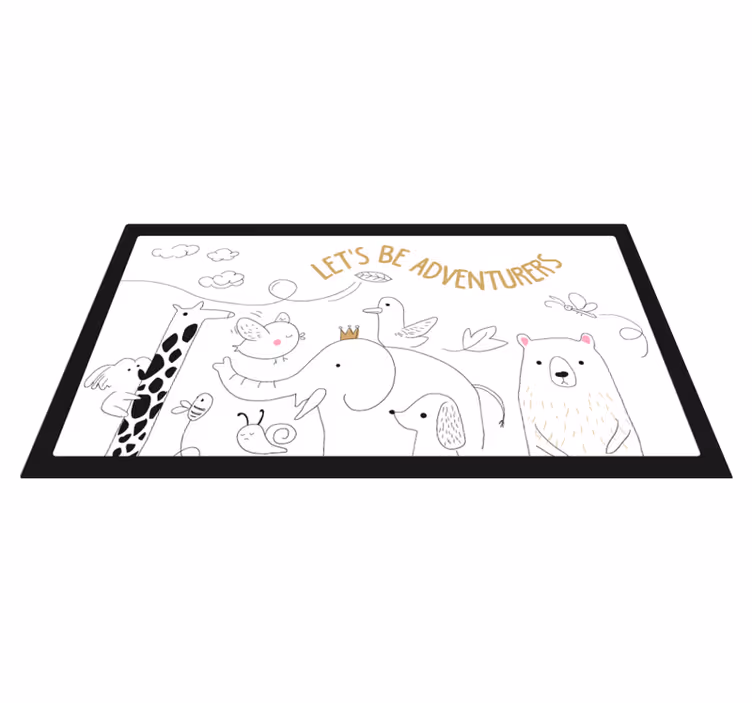 çocuklar hadi maceracı olalım çocuklar vinil kilim - TenStickers