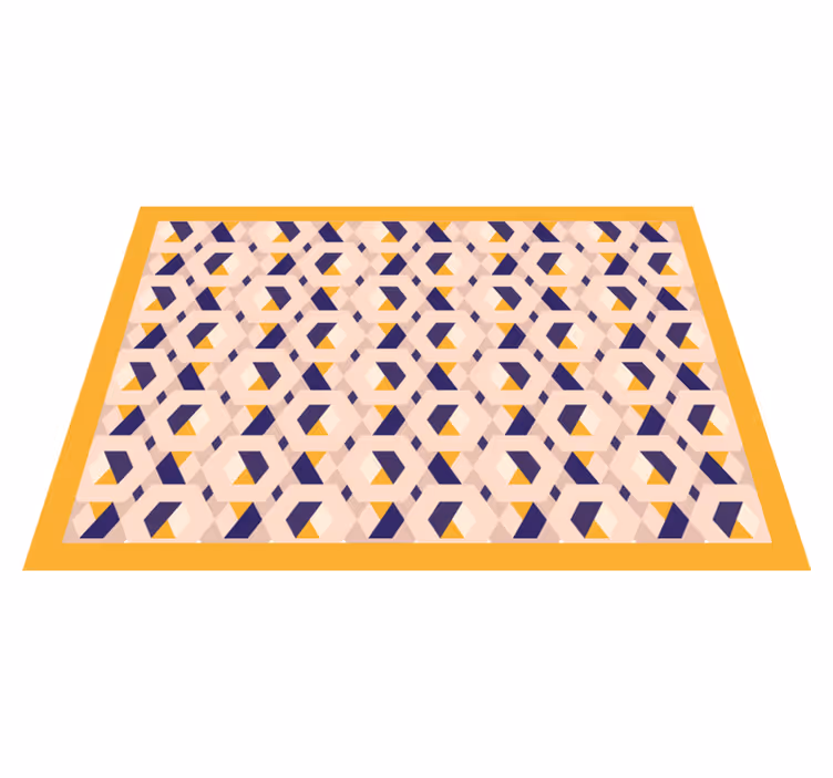 Mutfak pvc halı canlı geometrik tasarım - TenStickers