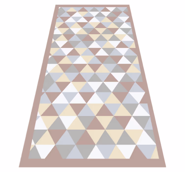 üçgen renk paleti geometrik pvc halı - TenStickers