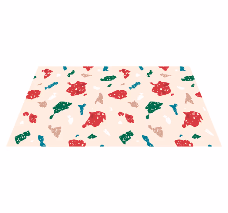 Renkli terrazzo tasarımı doku efektli pvc halı - TenStickers