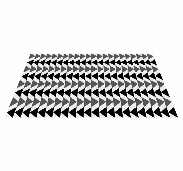Gri üçgen desen geometrik pvc halı - TenStickers