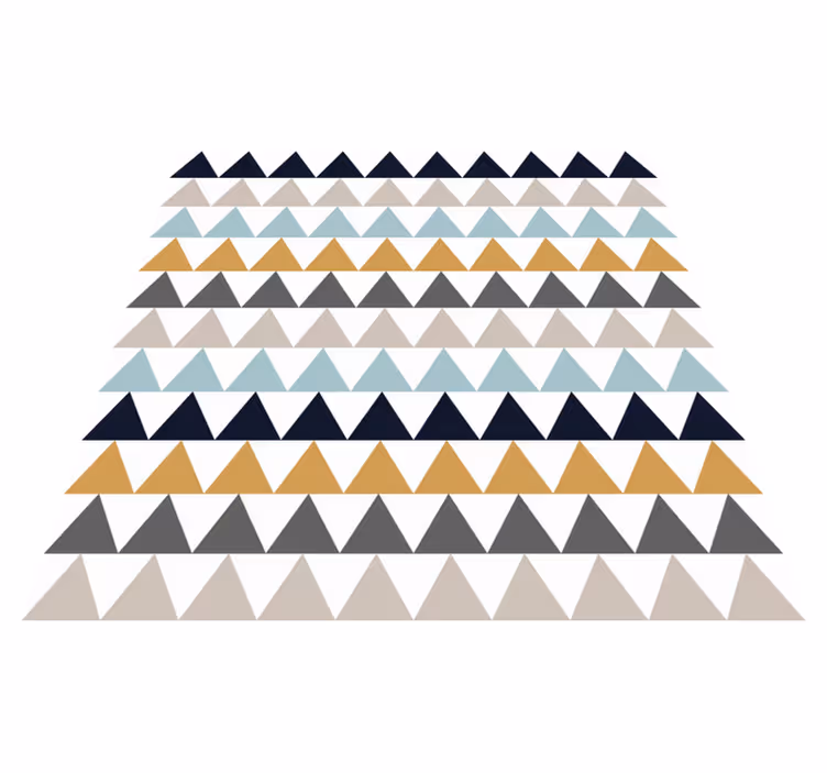 üçgen desen efektleri geometrik pvc halı - TenStickers