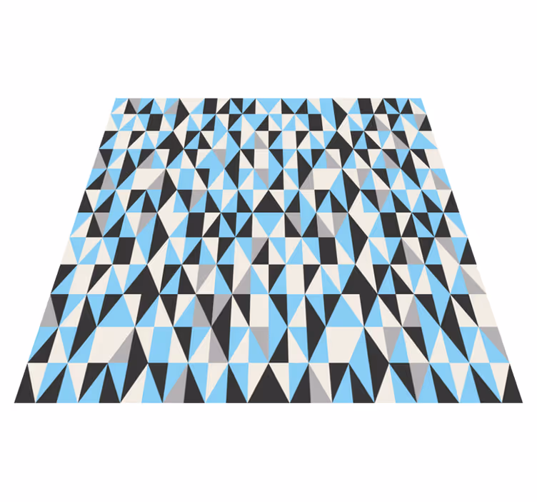 Mavi ve gri nordic pattern nordic vinyl rug - TenStickers