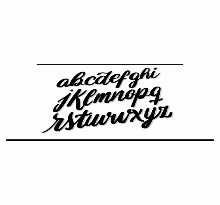 Alfabe yazı özel vinil halı - TenStickers