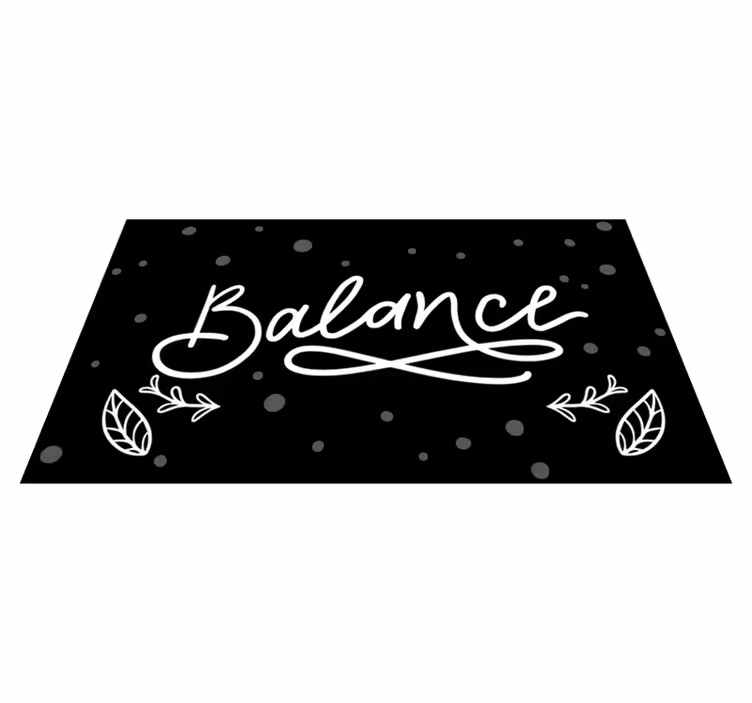 Denge tasarımı cümleleri ile pvc halı - TenStickers
