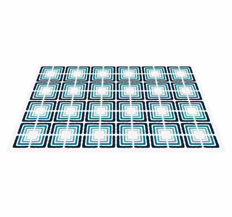 Soyut desenli şekiller mutfak pvc halı - TenStickers