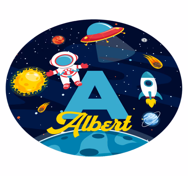 Kişiselleştirilmiş paspas ile uzay ve galaksi - TenStickers