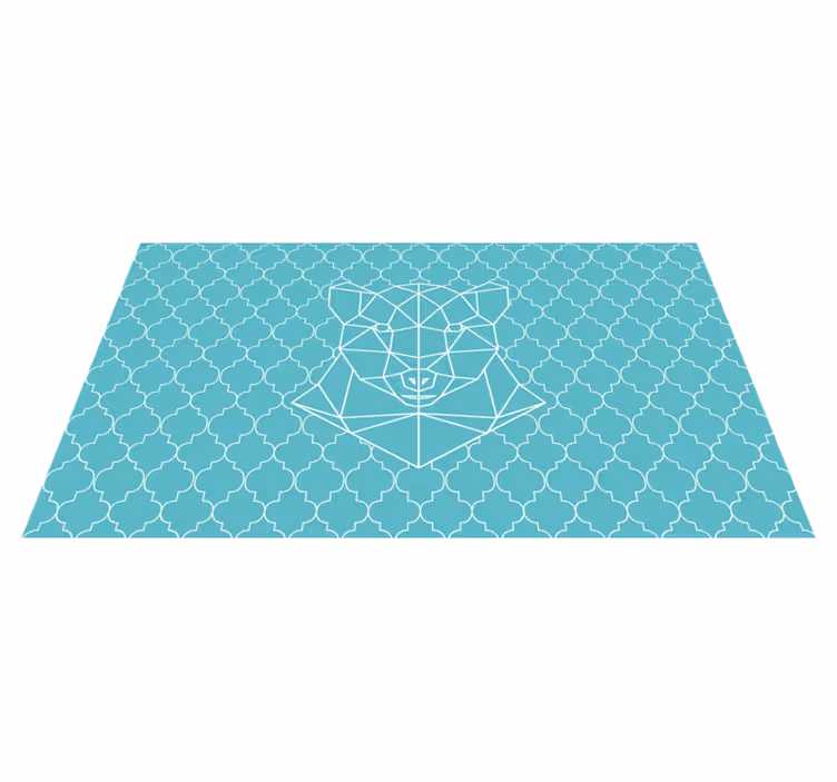 Geometrik ayı tasarımı Hayvan pvc halı - TenStickers