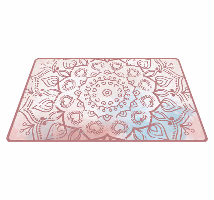 Narin mor tasarım mandala pvc halı - TenStickers