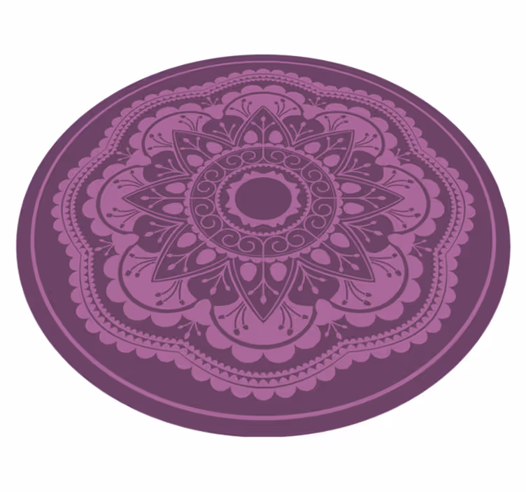 Mor dairesel tasarım mandala pvc halı - TenStickers
