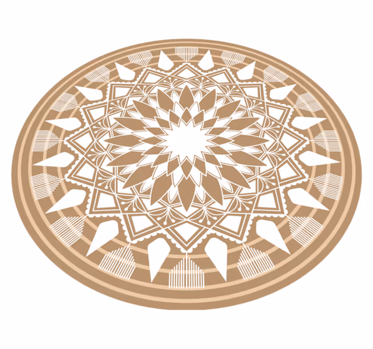 Karmaşık geometri mandala pvc halı - TenStickers
